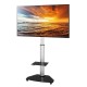 Techly Floor Stand with Shelf Trolley TV LCD/LED/Plasma 37-70" Silver