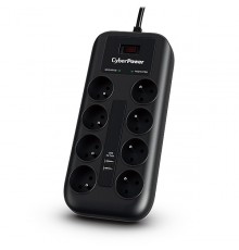 CyberPower Tracer III P0820SUF0-FR surge protector Black 8 AC outlet(s) 200 - 250 V 1.8 m