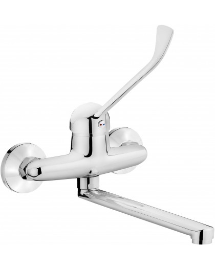 Wall-mounted kitchen faucet with lever Clinic