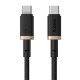 Baseus Dura Type C to Type C 100 W fast charging cable 1 m Black, Gold