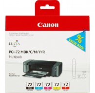 Canon PGI-72 MBK/C/M/Y/R 5 Ink Cartridge Multipack