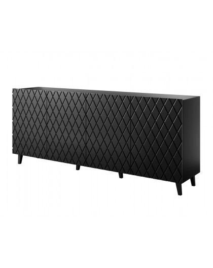 ASTI chest of drawers 200x42x82 black matt