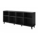 ASTI chest of drawers 200x42x82 black matt