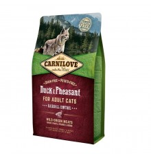 CARNILOVE Cat Hairball Control Duck and pheasant - dry cat food - 2kg