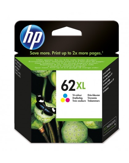 HP 62XL - Hojtydende - farve (cyan, ma