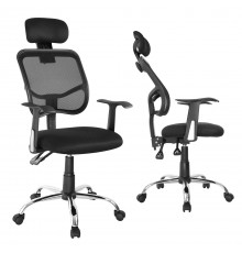 Mesh ergonomic office chair Ergo Office, with high back, adjustable headrest, max 150kg, ER-413