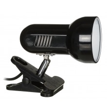 Activejet Clip-on desk lamp, black, metal, E27 thread
