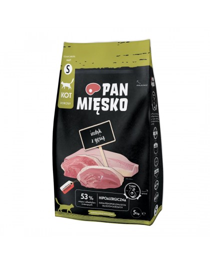 PAN MIĘSKO Turkey with Goose Small - dry cat food - 5 kg