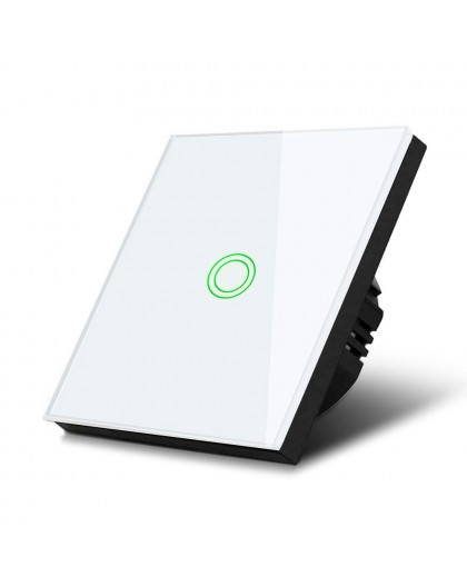 Touch-sensitive light switch MACLEAN Energy MCE702W single, glass, with round button White