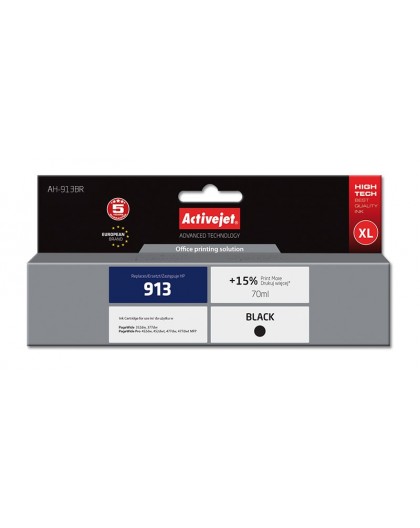 Activejet AH-913BR Ink (replacement for HP 913 L0R095AE Premium 70 ml black)