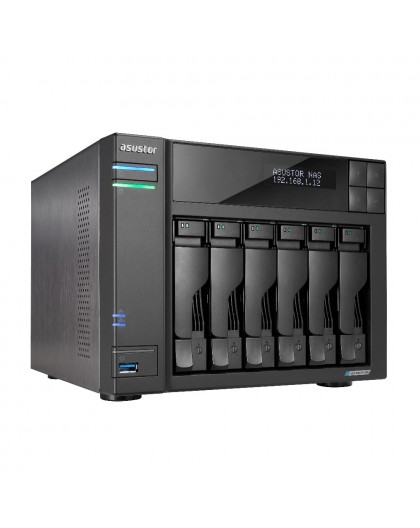Asustor LOCKERSTOR 6 NAS Desktop Intel® Celeron® N5105 8 GB DDR4 HDD ADM Black