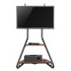 Maclean MC-455 Freestanding Corner TV Stand in Bauhaus Style, Free-standing TV Holder with Two Levels, Made of Wood, Load Capaci