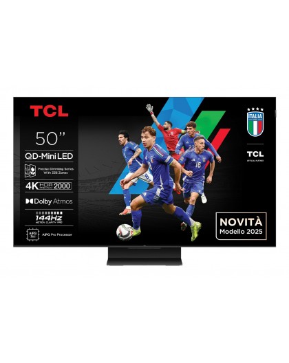 TCL 50C7K TV 127 cm (50") 4K Ultra HD Smart TV Wi-Fi Metallic 2000 cd/m²