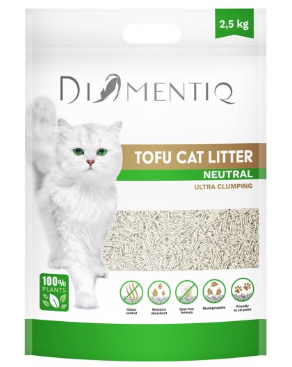 DIAMENTIQ Tofu Neutral Ultra clumping - plant-based litter - 2.5 kg