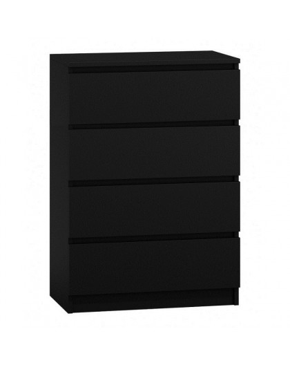 Topeshop M4 CZERŃ chest of drawers