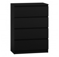 Topeshop M4 CZERŃ chest of drawers