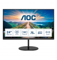 AOC V4 Q24V4EA LED display 60.5 cm (23.8") 2560 x 1440 pixels 2K Ultra HD Black