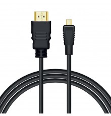 Savio CL-40/M HDMI (M) - micro HDMI (M) cable with Ethernet, 2m, Black