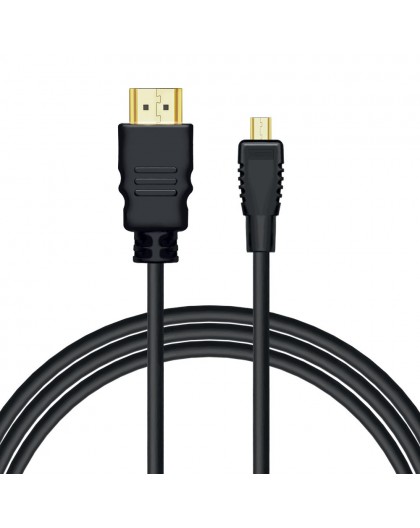 Savio CL-40/M HDMI (M) - micro HDMI (M) cable with Ethernet, 2m, Black