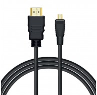 Savio CL-40/M HDMI (M) - micro HDMI (M) cable with Ethernet, 2m, Black