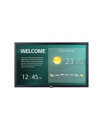 LG 22SM3G-B Digital signage display 54.6 cm (21.5') IPS Wi-Fi 250 cd/m² Full HD Black Built-in processor 16/7