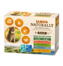 IAMS Naturally Adult Land and Sea collection - wet cat food - 12 x 85g