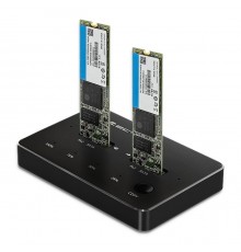 Qoltec 50310 Drive docking station 2x SSD M.2 SATA | NGFF | USB Type C