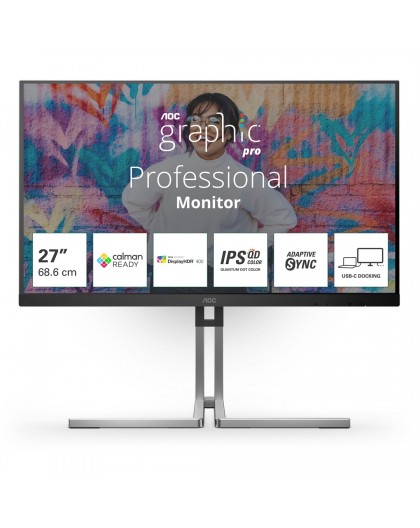 AOC Q27U3CV computer monitor 68.6 cm (27") 2560 x 1440 pixels Quad HD LCD Black