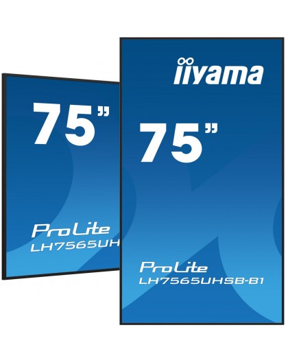 iiyama 75" Vivid-Bright Display with 4K resolution and 800cd/m² panels for illuminating communication