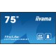 iiyama 75" Vivid-Bright Display with 4K resolution and 800cd/m² panels for illuminating communication