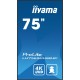 iiyama 75" Vivid-Bright Display with 4K resolution and 800cd/m² panels for illuminating communication