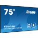 iiyama 75" Vivid-Bright Display with 4K resolution and 800cd/m² panels for illuminating communication
