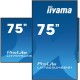iiyama 75" Vivid-Bright Display with 4K resolution and 800cd/m² panels for illuminating communication