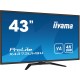 iiyama ProLite 43" large format desktop monitor with 4K resolution, offering you the power of four displays packed into one