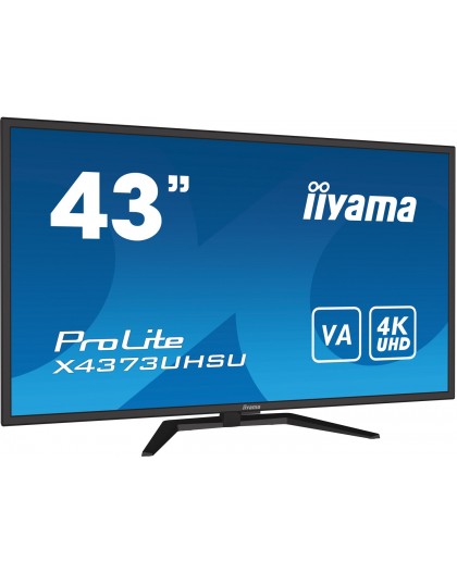 iiyama ProLite 43" large format desktop monitor with 4K resolution, offering you the power of four displays packed into one
