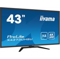 iiyama ProLite 43" large format desktop monitor with 4K resolution, offering you the power of four displays packed into one