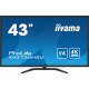 iiyama ProLite 43" large format desktop monitor with 4K resolution, offering you the power of four displays packed into one