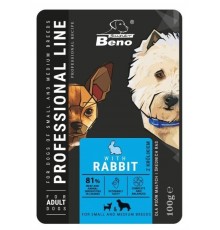 SUPER BENO Adult Small and medium Rabbit - Wet dog food - 100 g