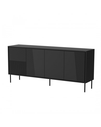 4D ABI chest of drawers 200x45x88 matt black
