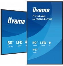 iiyama 50" 4K UHD Most powerful professional digital signage display with advanced control and connectivity options