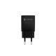 NATEC RIBERA GAN CHARGER 1X USB-A + 1X USB-C 30W BLACK
