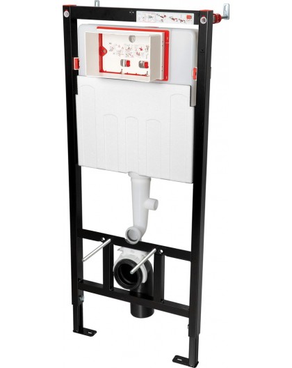 Concealed frame for wall-hung toilets with odour/condensate extraction