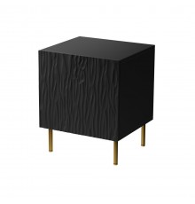 Bedside table 2 pcs. JUNGLE 53.5x40.5x44 black matt + golden legs