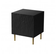 Bedside table 2 pcs. JUNGLE 53.5x40.5x44 black matt + golden legs