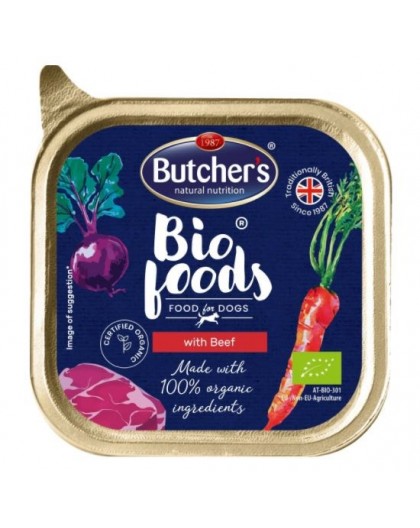 BUTCHER'S Bio Foods with beef - Wet dog food - 150 g