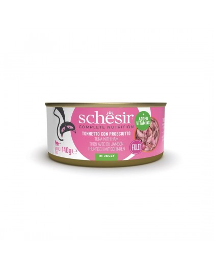 SCHESIR Tuna with ham in broth - wet cat food - 140g