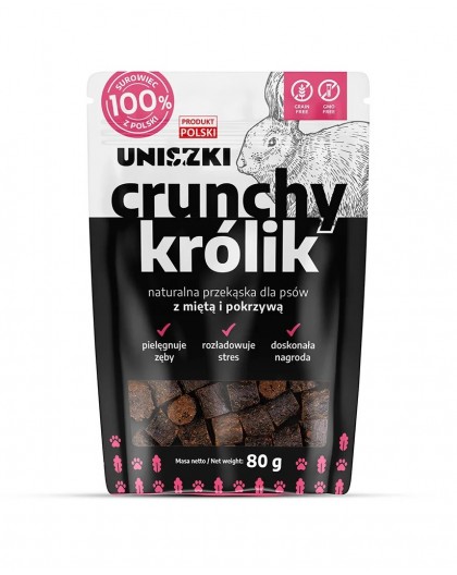 UNISZKI Crunchy Rabbit with Mint and Nettle - Dog Treat - 80g
