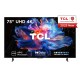TCL V6C 75V6C TV 190.5 cm (75") 4K Ultra HD Smart TV Wi-Fi Metallic 330 cd/m²
