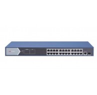 Hikvision DS-3E0526P-E network switch Unmanaged Gigabit Ethernet (10/100/1000) Power over Ethernet (PoE) Blue