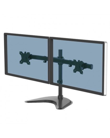 Fellowes Seasa Dual Monitor Arm - Freestanding Monitor Mount for 8KG 27 inch Screens - Ergonomic Adjustable Monitor Arm - Tilt 4